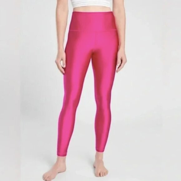 Athleta Elation Shine Leggings in Pink sz XS Tall - Picture 1 of 4